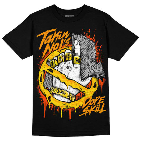 Jordan 6 “Yellow Ochre” DopeSkill T-Shirt Takin No L's Graphic Streetwear - Black 