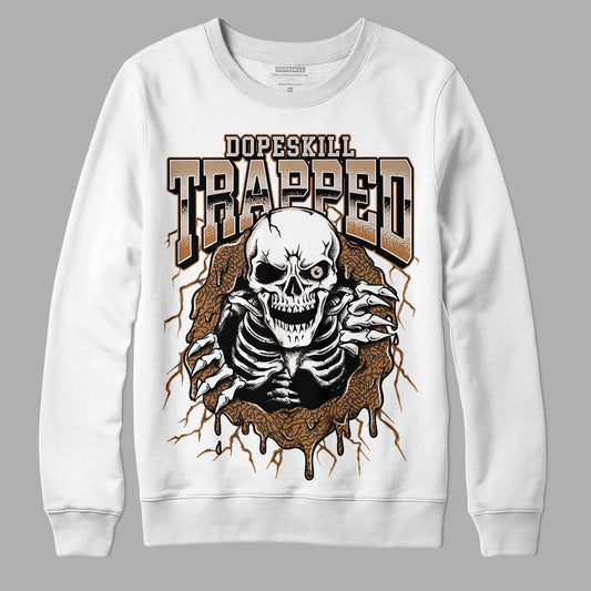 Jordan 3 Retro Palomino DopeSkill Sweatshirt Trapped Halloween Graphic Streetwear - White