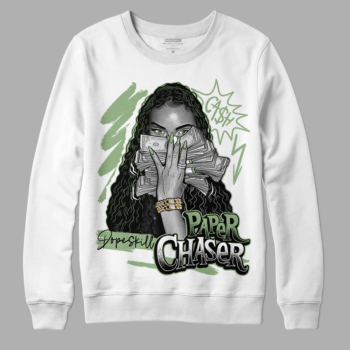 Jordan 4 Retro “Seafoam” DopeSkill Sweatshirt NPC Graphic Graphic Streetwear - White