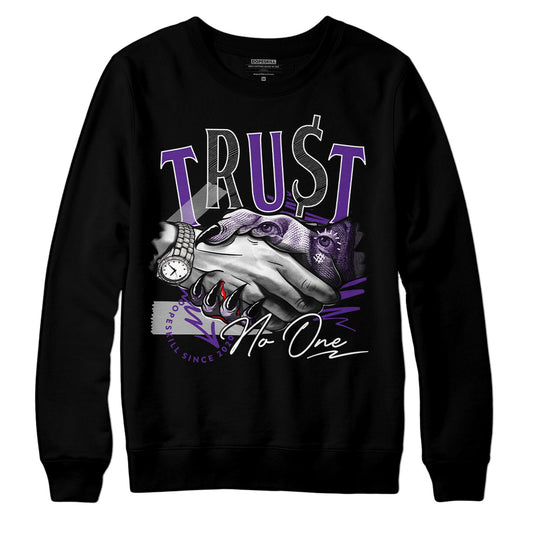 PURPLE Sneakers DopeSkill Sweatshirt Trust No One Graphic Streetwear - Black