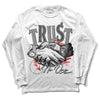 Grey Sneakers DopeSkill Long Sleeve T-Shirt Trust No One Graphic Streetwear - White 