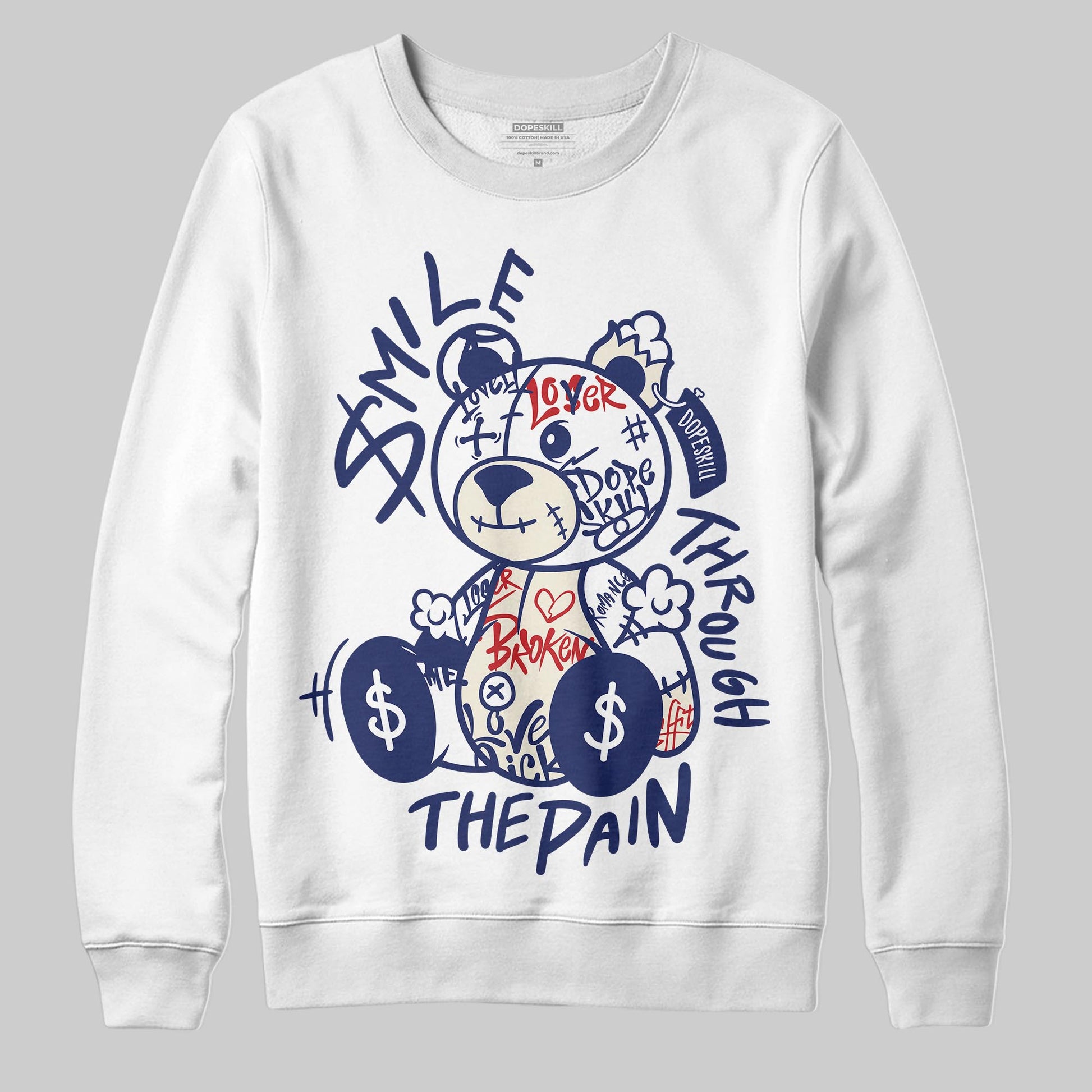 Jordan 11 “Rare Air” DopeSkill Sweatshirt Smile Through The Pain Graphic Streetwear