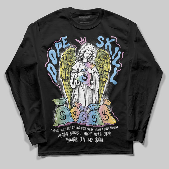 Jordan 5 “Year of the Snake” DopeSkill Long Sleeve T-Shirt Angels Graphic Streetwear - Black