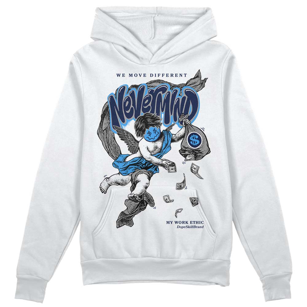 Jordan Spiz’ike Low “White/Obsidian” DopeSkill Hoodie Sweatshirt Nevermind Graphic Streetwear - White