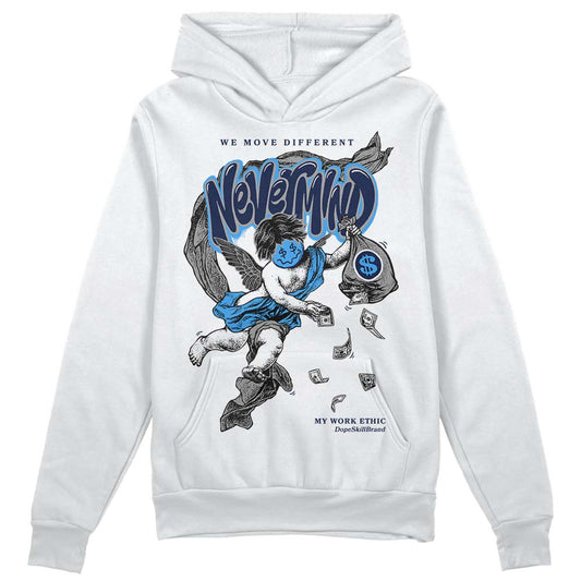 Jordan Spiz’ike Low “White/Obsidian” DopeSkill Hoodie Sweatshirt Nevermind Graphic Streetwear - White