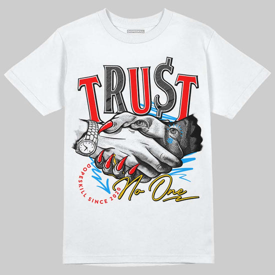 Nike Dunk Low x LeBron James 'Fruity Pebbles' DopeSkill T-Shirt Trust No One Graphic Streetwear - White 