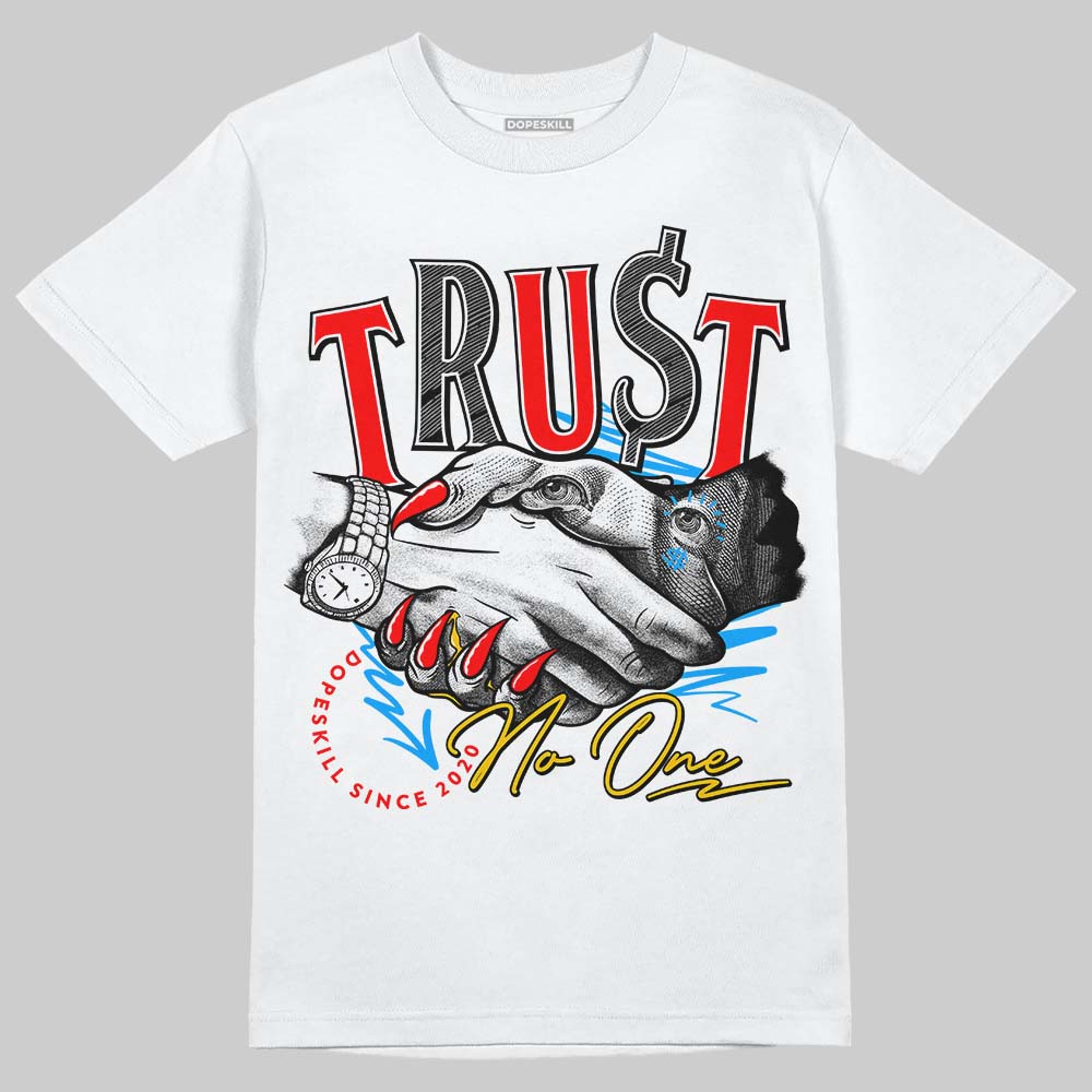 Nike Dunk Low x LeBron James 'Fruity Pebbles' DopeSkill T-Shirt Trust No One Graphic Streetwear - White 