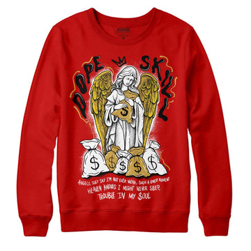 Red Sneakers DopeSkill Red Sweatshirt Angels Graphic Streetwear 