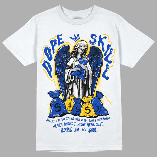 Jordan 14 Laney DopeSkill T-Shirt Angels Graphic Streetwear - White 