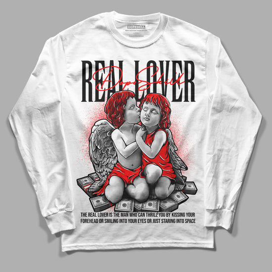 Jordan 1 Retro High OG "Satin Bred" DopeSkill Long Sleeve T-Shirt Real Lover Graphic Streetwear - White