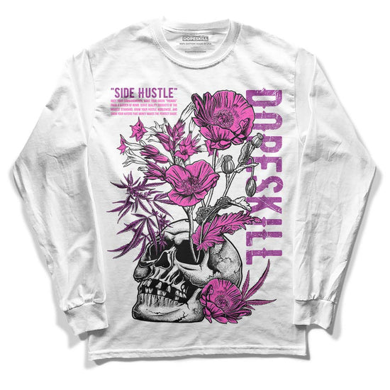 Jordan 4 GS “Hyper Violet” DopeSkill Long Sleeve T-Shirt Side Hustle Graphic Streetwear - White