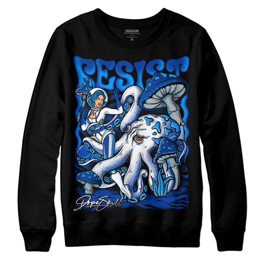 Jordan 5 Racer Blue DopeSkill Sweatshirt Resist Graphic Streetwear - Black