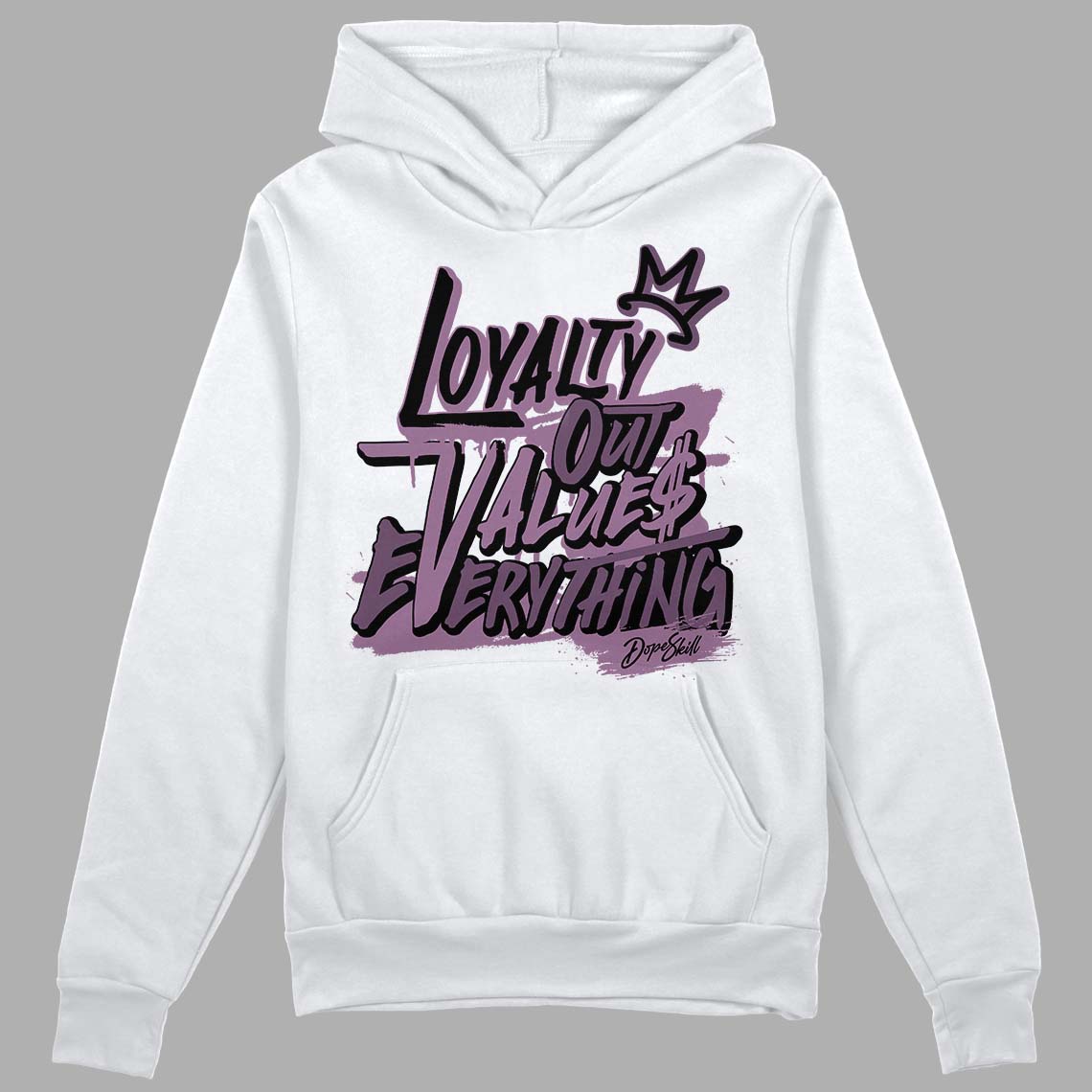 Jordan 2 “Mauve/Off-Noir” DopeSkill Hoodie Sweatshirt LOVE Graphic Streetwear - White