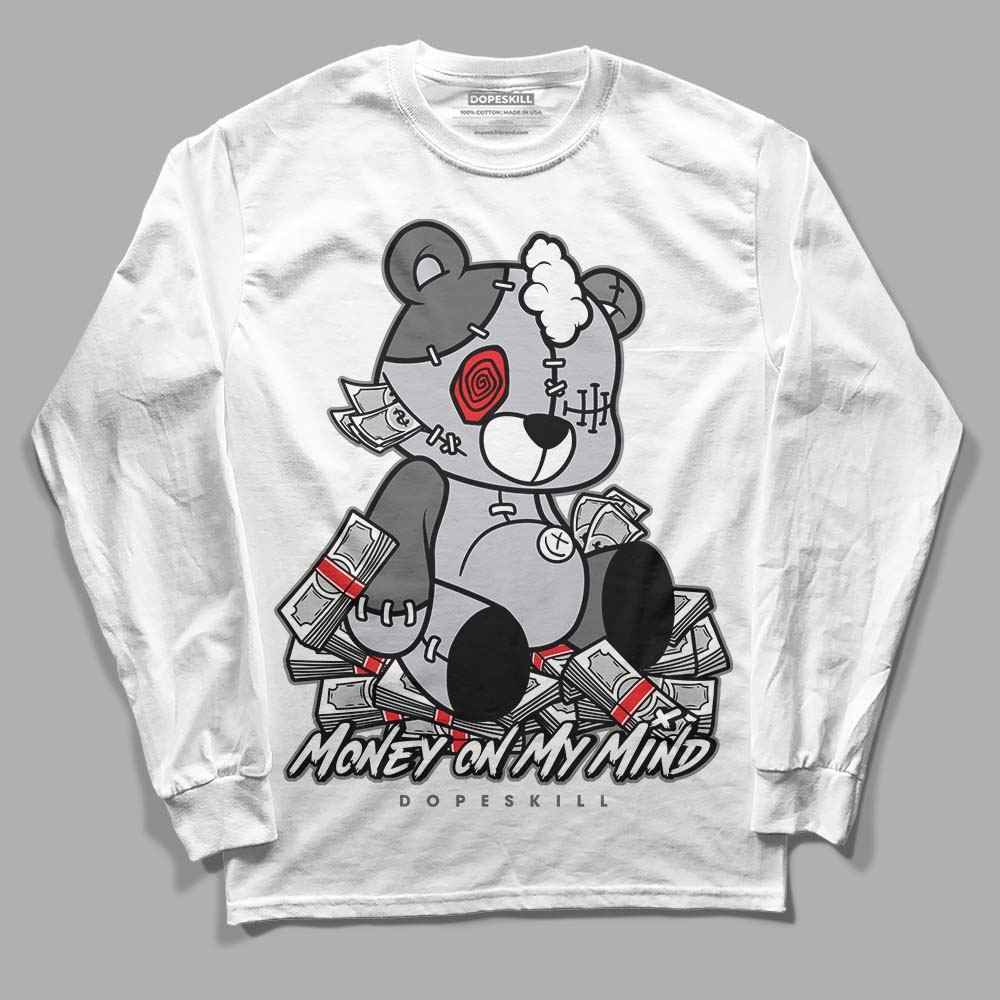 Grey Sneakers DopeSkill Long Sleeve T-Shirt MOMM Bear Graphic Streetwear - White