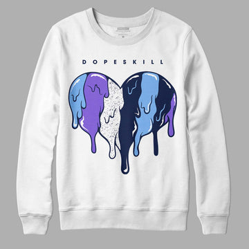 Jordan 5 SE “Georgetown” DopeSkill Sweatshirt Slime Drip Heart Graphic Streetwear