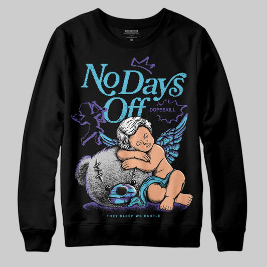 Jordan 8 Retro 'Aqua' 2025 DopeSkill Sweatshirt New No Days Off Graphic Streetwear - Black