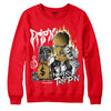 Jordan 4 Red Thunder DopeSkill Red Sweatshirt Drip'n Never Tripp'n Graphic Streetwear