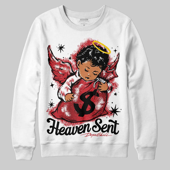 Jordan 1 High OG “Ruby” DopeSkill Sweatshirt Heaven Sent Graphic Streetwear - White