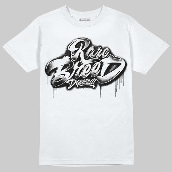 Rick Owens Leather Low Sneaker Black And Milk DopeSkill T-Shirt Rare Breed Type Graphic Streetwear - White