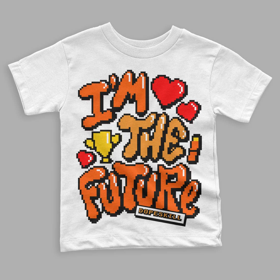 Jordan 12 Retro Brilliant Orange DopeSkill Toddler Kids T-shirt I'm The Future Graphic Streetwear