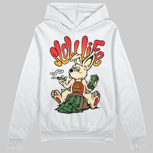 Red Sneakers DopeSkill Hoodie Sweatshirt Slow Life Graphic Streetwear - White