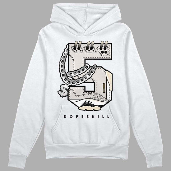 Jordan 5 SE “Sail” DopeSkill Hoodie Sweatshirt No.5 Graphic Streetwear - White