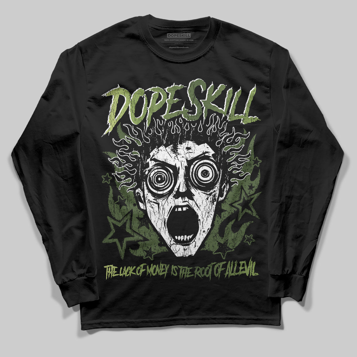 Foamposite Pro 'Pine Green' DopeSkill Long Sleeve T-Shirt Root of Evil Graphic Streetwear - black