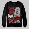 Jordan 12 Retro Flu Game (2025) DopeSkill Sweatshirt Real Ones Move In Silence Graphic Streetwear - Black