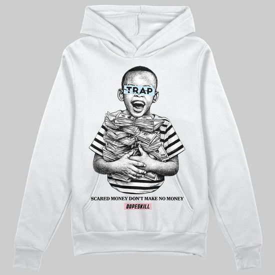 Jordan 4 Retro Valentine's Day (2026) (GS) DopeSkill Hoodie Sweatshirt Scared Money Don't Make No Money Graphic Streetwear - White