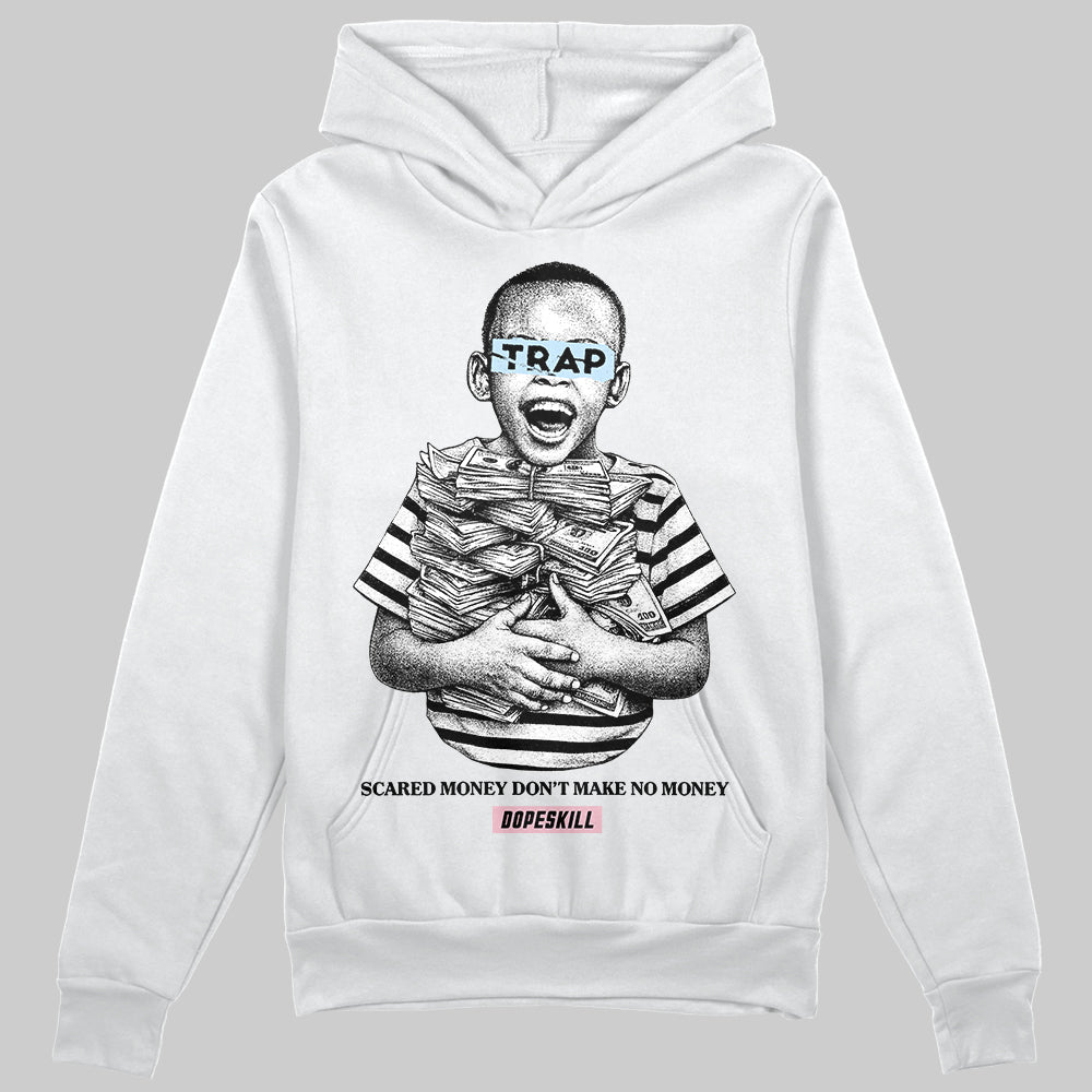 Jordan 4 Retro Valentine's Day (2026) (GS) DopeSkill Hoodie Sweatshirt Scared Money Don't Make No Money Graphic Streetwear - White