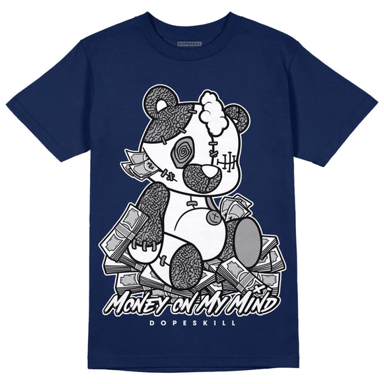 Jordan 3 "Midnight Navy" DopeSkill Navy T-shirt MOMM Bear Graphic Streetwear