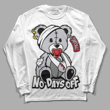 Grey Sneakers DopeSkill Long Sleeve T-Shirt Hurt Bear Graphic Streetwear - White