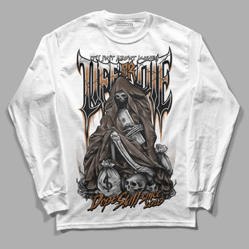 Jordan 1 Retro High OG Palomino DopeSkill Long Sleeve T-Shirt Life or Die Graphic Streetwear - White