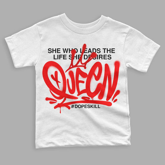 Jordan 1 Retro High OG "Satin Bred" DopeSkill Toddler Kids T-shirt Queen Graphic Streetwear - White