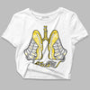 Jordan 11 Low 'Yellow Snakeskin' DopeSkill Women's Crop Top Breathe Graphic Streetwear - White 