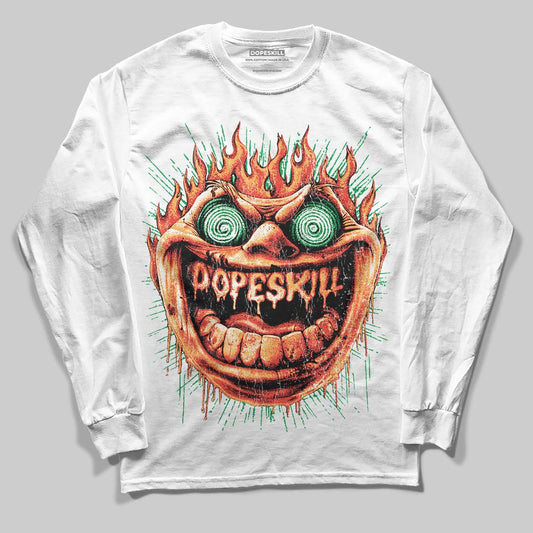 Black and White Sneakers DopeSkill Long Sleeve T-Shirt Hellfire Graphic Streetwear - White