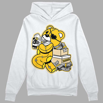 Jordan 4 Retro “Vivid Sulfur” DopeSkill Hoodie Sweatshirt Bear Steals Sneaker Graphic Streetwear - White 