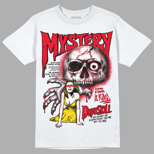 Jordan 4 Red Thunder DopeSkill T-Shirt Mystery Ghostly Grasp Graphic Streetwear - White