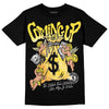 Jordan 11 Low 'Yellow Snakeskin' DopeSkill T-Shirt Money Bag Coming Up Graphic Streetwear - Black