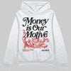 Jordan 6 “Reverse Infrared” DopeSkill Hoodie Sweatshirt Money Is Our Motive Typo Graphic Streetwear - White