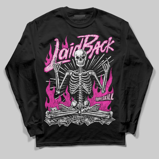 Pink Sneakers DopeSkill Long Sleeve T-Shirt Laid Back Graphic Streetwear - black