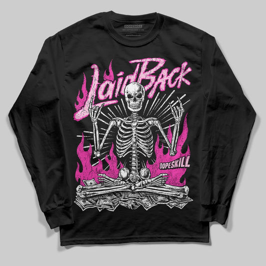 Pink Sneakers DopeSkill Long Sleeve T-Shirt Laid Back Graphic Streetwear - black