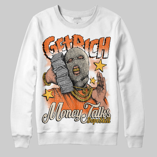 Jordan 3 “Starfish” DopeSkill Sweatshirt Get Rich Graphic Streetwear - White 