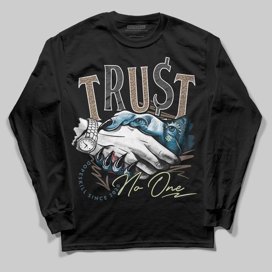 Jordan 3 GS “We Outside” DopeSkill Long Sleeve T-Shirt Trust No One Graphic Streetwear - Black