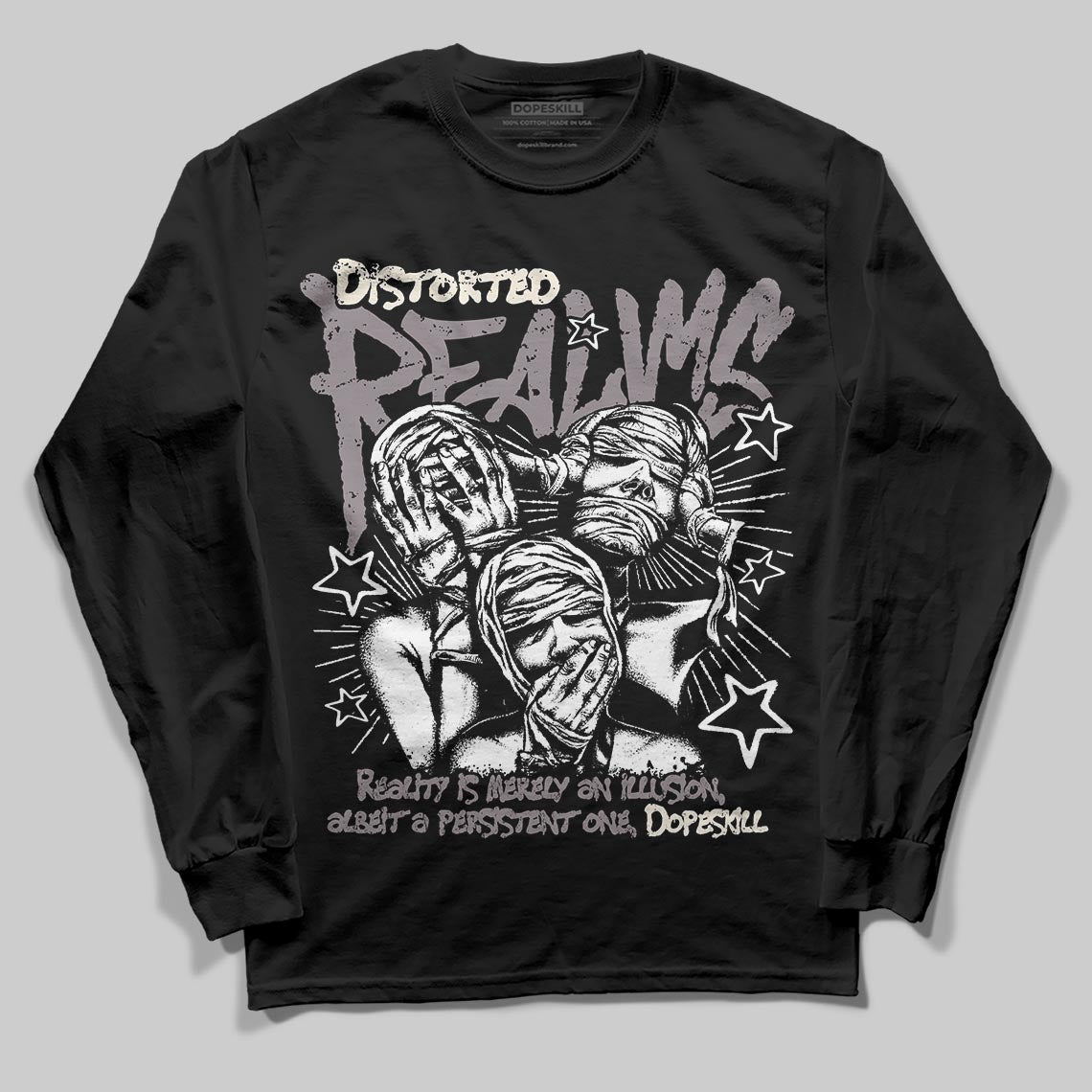 A Ma Maniére x Air Jordan 6 Retro “Smoky Mauve”⁠ DopeSkill Long Sleeve T-Shirt Distorted Realms Graphic Streetwear - black