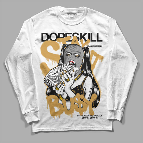 Jordan 11 "Gratitude" DopeSkill Long Sleeve T-Shirt Stay It Busy Graphic Streetwear - White