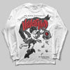 Jordan 4 “Black Cat” (2025) DopeSkill Long Sleeve T-Shirt Nevermind Graphic Streetwear - White 