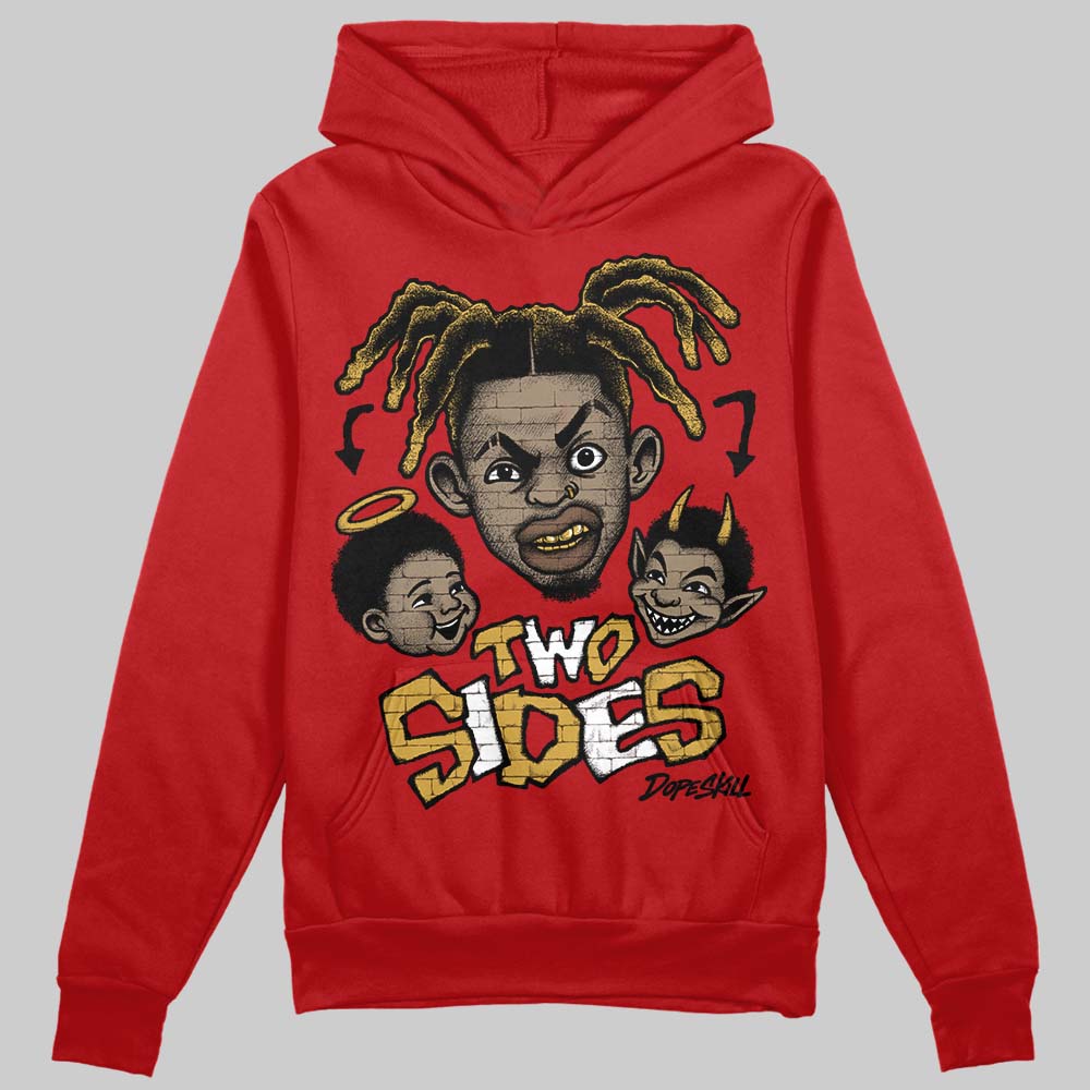 Red Sneakers DopeSkill Hoodie Two Sides Graphic Streetwear - Red