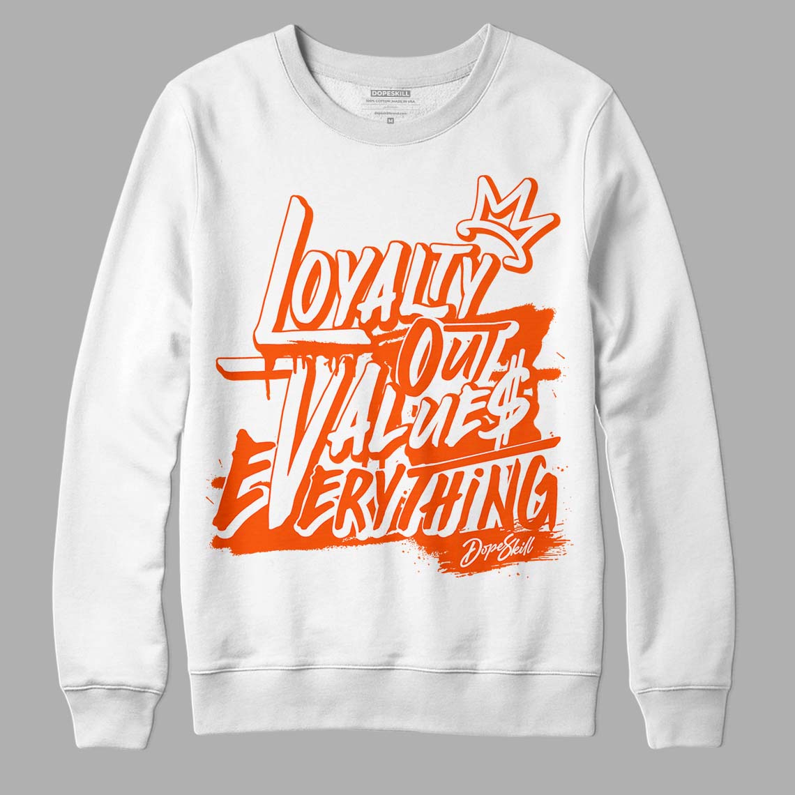 MSCHF Super Normal 2 Orange Milk DopeSkill Sweatshirt LOVE Graphic Streetwear - White