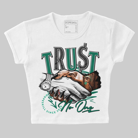 Jordan 3 Retro SP Nina Chanel Abney Bicoastal DopeSkill Women's Crop Top Trust No One Graphic Streetwear - White